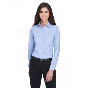 Devon & Jones Ladies' Crown Collection Glen Plaid Woven Shirt