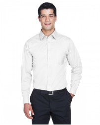 Devon & Jones Men's Crown Collection Solid Stretch Twill Woven Shirt