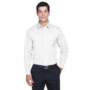 Devon & Jones Men's Crown Collection Solid Stretch Twill Woven Shirt