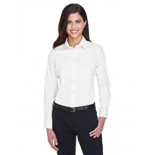 Devon & Jones Ladies' Crown Collection Solid Stretch Twill Woven Shirt