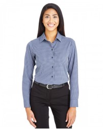 DG535W Devon & Jones CrownLux Performance® Ladies' Tonal Mini Check Woven Shirt