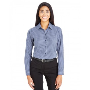 Devon & Jones CrownLux Performance Ladies' Tonal Mini Check Woven Shirt