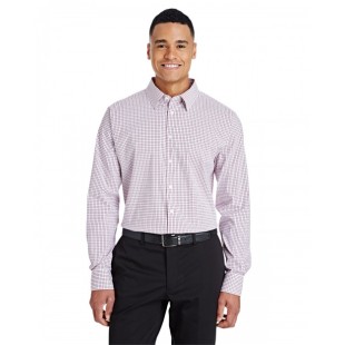 Devon & Jones CrownLux Performance Men's Micro Windowpane Woven Shirt