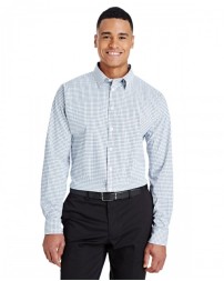 Devon & Jones CrownLux Performance Men's Micro Windowpane Woven Shirt