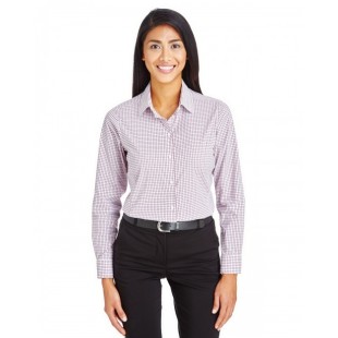 Devon & Jones CrownLux Performance Ladies' Micro Windowpane Woven Shirt