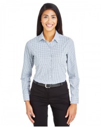 Devon & Jones CrownLux Performance Ladies' Micro Windowpane Woven Shirt