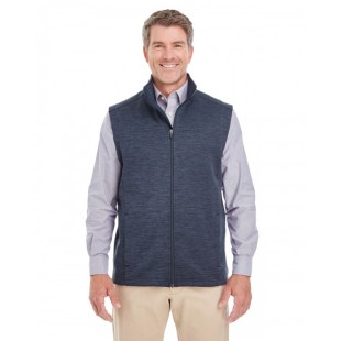 DG797 Devon & Jones Men's Newbury Mélange Fleece Vest