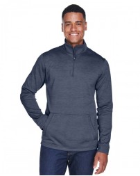 DG798 Devon & Jones Men's Newbury Mélange Fleece Quarter-Zip