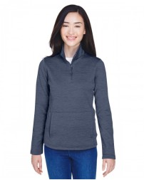 DG798W Devon & Jones Ladies' Newbury Mélange Fleece Quarter-Zip