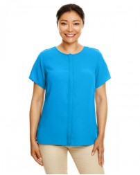 Devon & Jones Ladies' Perfect Fit  Short-Sleeve Crepe Blouse