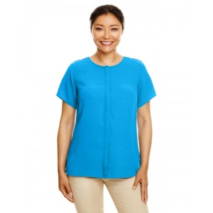 Devon & Jones Ladies' Perfect Fit  Short-Sleeve Crepe Blouse