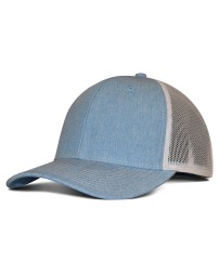 Fahrenheit F211 Heathered Cotton Polyester Trucker Hat - Wholesale Trucker Hats