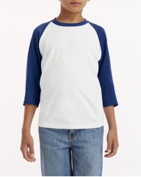 G570B Gildan Youth Heavy Cotton 3/4-Raglan Sleeve T-Shirt