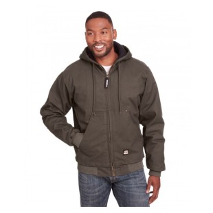 Berne Men's Tall Highland Washed Cotton Duck Hooded Jacket