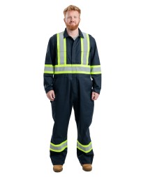 Berne HVC250 Men s Safety Striped Unlined Coverall - Wholesale Mens Coveralls
