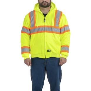 Berne Men's Hi-Vis Class 3 Hooded Active Jacket