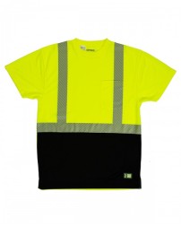 Berne Unisex Hi-Vis Class 2 Color Blocked Pocket T-Shirt