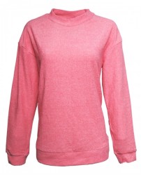 J America Ladies' Weekend French Terry Mock Neck Crew