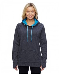 J America Ladies' Cosmic Contrast Fleece Hooded Sweatshirt