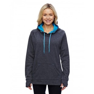 JA8616 J America Ladies' Cosmic Contrast Fleece Hooded Sweatshirt