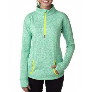 J America Ladies' Cosmic Fleece Quarter-Zip