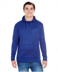 J America Adult Odyssey Striped Poly Fleece Pullover Hood