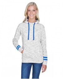 J America Ladies' Melange Scuba Neck Sweatshirt