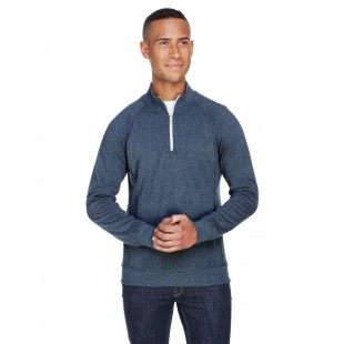 J America Adult Triblend Fleece Quarter-Zip