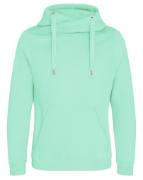 Just Hoods By AWDis Men's Heavyweight Cross Over Neck Hooded Sweatshirt