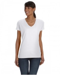L39VR Fruit of the Loom Ladies' HD Cotton V-Neck T-Shirt