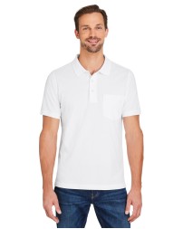 M205P Harriton Men's Valiant Cotton Snag Protect Pocket Polo