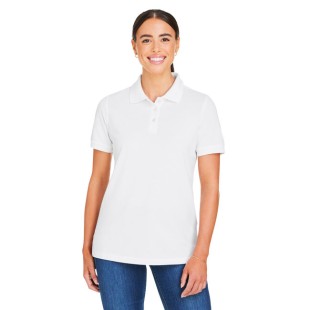 Harriton Ladies' Valiant Cotton Snag Protect Polo