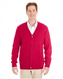 M425 Harriton Men's Pilbloc V-Neck Button Cardigan Sweater