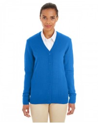 M425W Harriton Ladies' Pilbloc V-Neck Button Cardigan Sweater