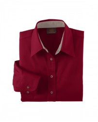 M500W Harriton Ladies' Easy Blend Long-Sleeve Twill Shirt with Stain-Release