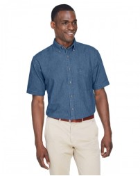 M550S Harriton Men's Short-Sleeve Denim Shirt