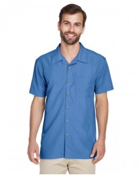 Harriton Men's Barbados Textured Camp Shirt