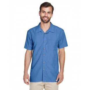 Harriton Men's Barbados Textured Camp Shirt