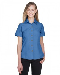 Harriton Ladies' Barbados Textured Camp Shirt