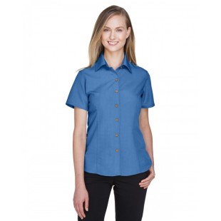 Harriton Ladies' Barbados Textured Camp Shirt