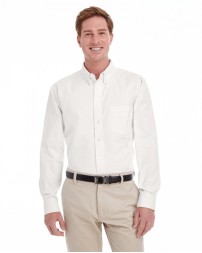 M581T Harriton Men's  Tall Foundation 100% Cotton Long-Sleeve Twill Shirt with Teflon