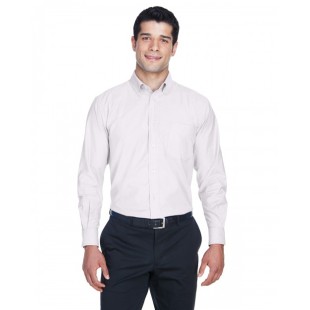 Harriton Men's Long-Sleeve Oxford with Stain-Release