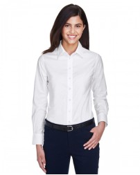 M600W Harriton Ladies' Long-Sleeve Oxford with Stain-Release