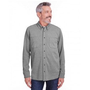 Harriton Adult StainBloc Pique Fleece Shirt-Jacket