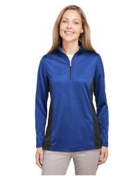 M786W Harriton Ladies' Flash Snag Protection Plus IL Colorblock Quarter-Zip