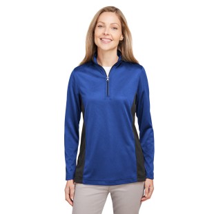 Harriton Ladies' Flash Snag Protection Plus IL Colorblock Quarter-Zip