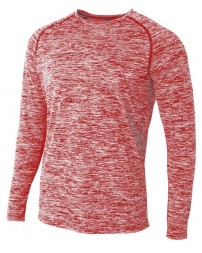 A4 Adult Space Dye Long Sleeve Raglan T-Shirt