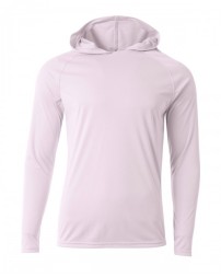 A4 Men's Cooling Performance Long-Sleeve Hooded T-shirt