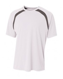 NB3001 A4 Boy's Spartan Short Sleeve Color Block Crew Neck T-Shirt