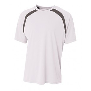 A4 Boy's Spartan Short Sleeve Color Block Crew Neck T-Shirt